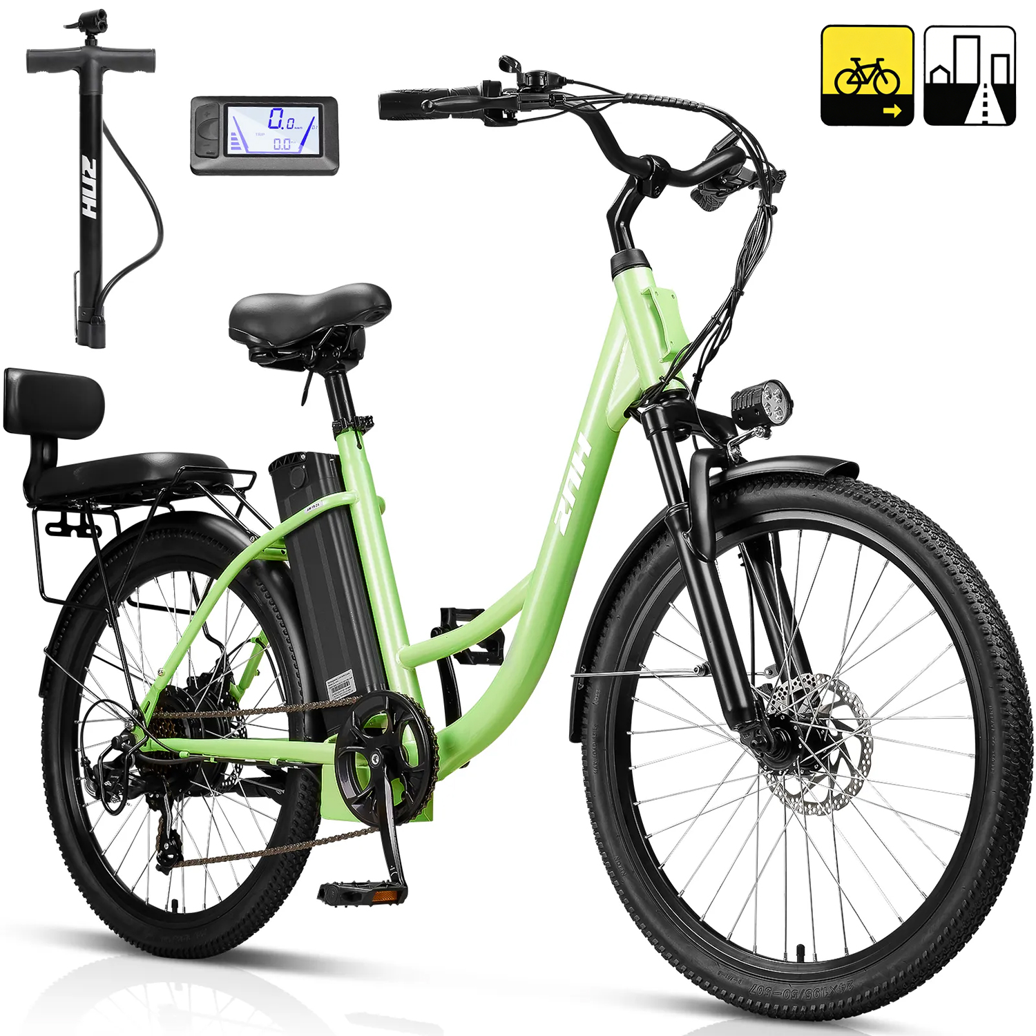 ZNH-19,Electric Bike for Adults, 24inch Tires,750W,48V 13Ah