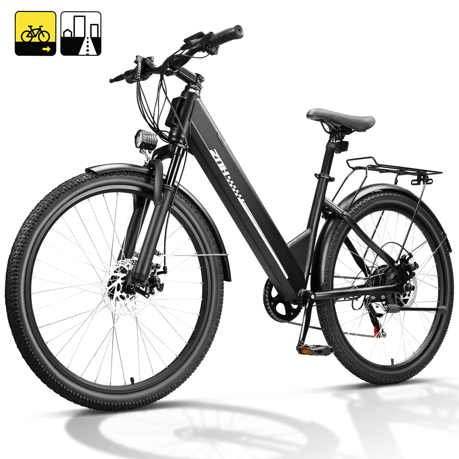 ZNH-17S，750W Peak Electric Bike,26" Tires,Removable Battery,20MPH,7-Speed