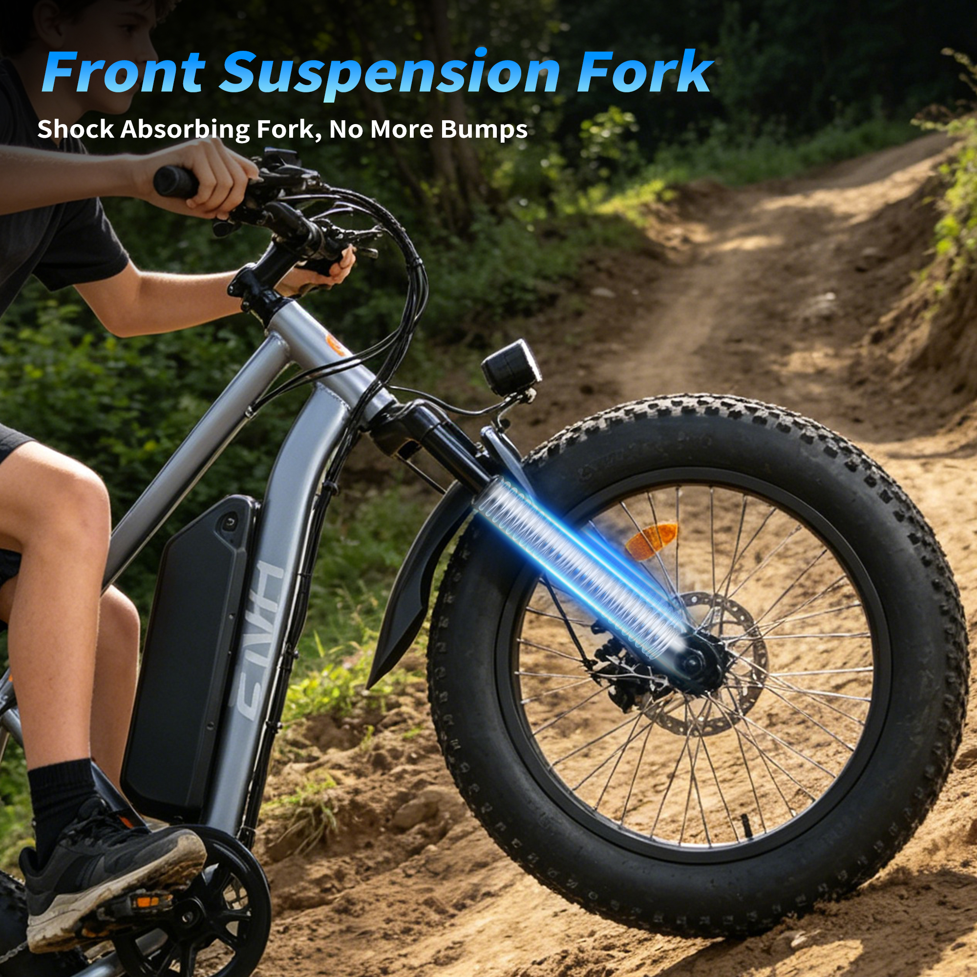 ZNH Peak 1000W Fat Tire Electric Bike for Teens & Adults, 20×4" All-Terrain Off-Road E-Bike, 48V 13Ah UL2849 Removable Battery, Max 20MPH Long Range 40+ Miles Mountain Ebike, Gray