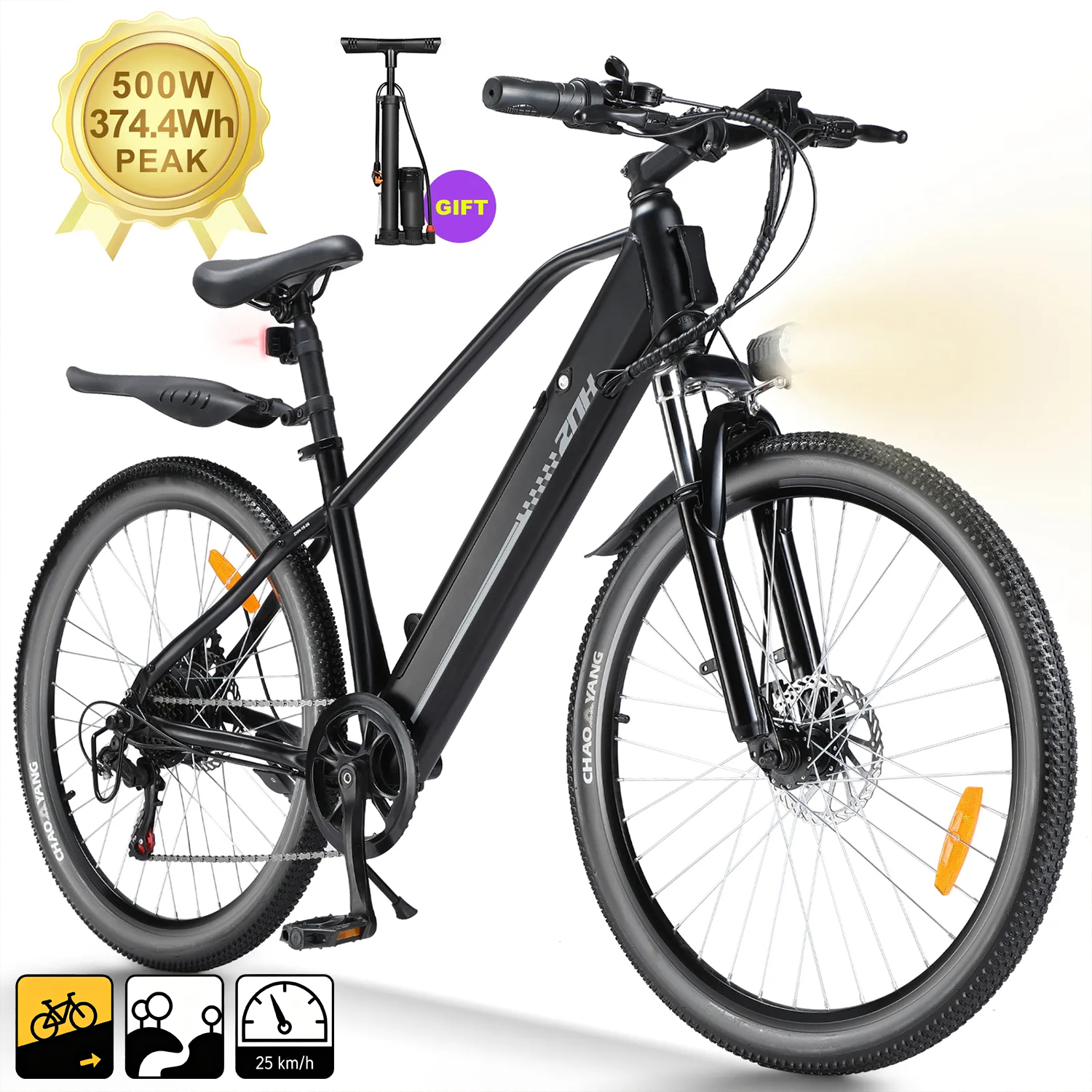 15 Electric Bike，Peak 750W，36v，10.4ah，26‘’ Tire