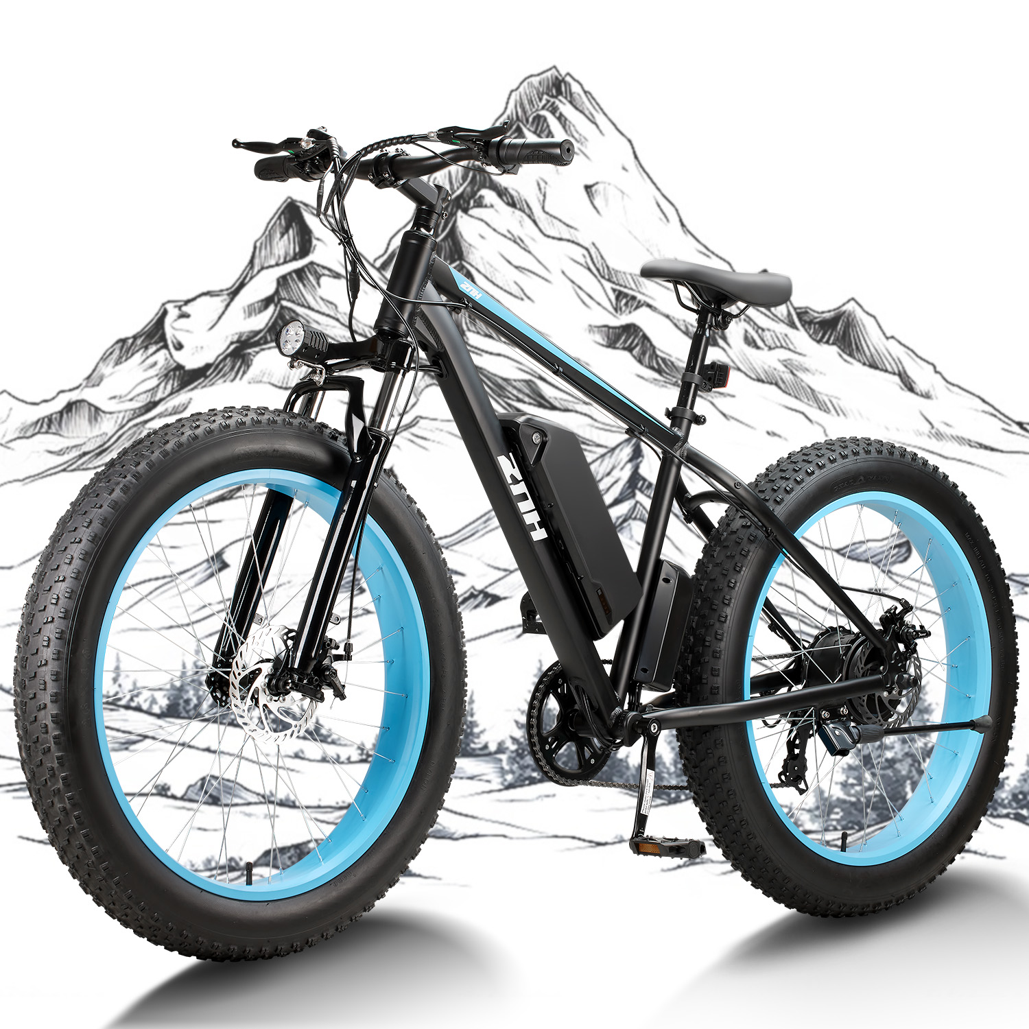 ZNH 750W Fat Tire Electric Mountain Bike for Adults | 26"x4.0 All-Terrain Snow Ebike, 48V 13Ah Removable Battery, UL2849 Certified