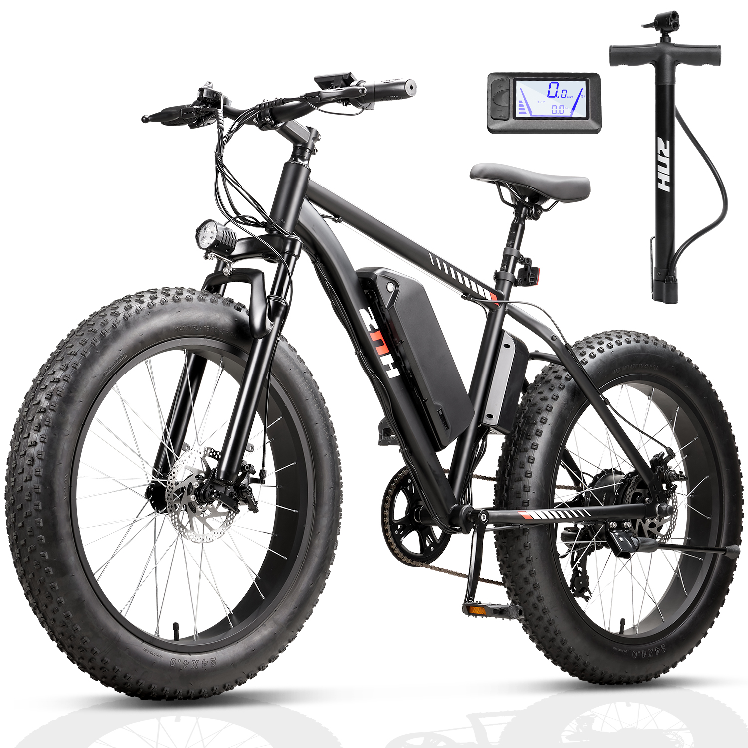 ZNH Peak 1000W Fat Tire Electric Bike for Adults, 24×4" Snow Beach Off-Road E-Bike, 48V 13Ah UL2849 Removable Battery Max 20MPH