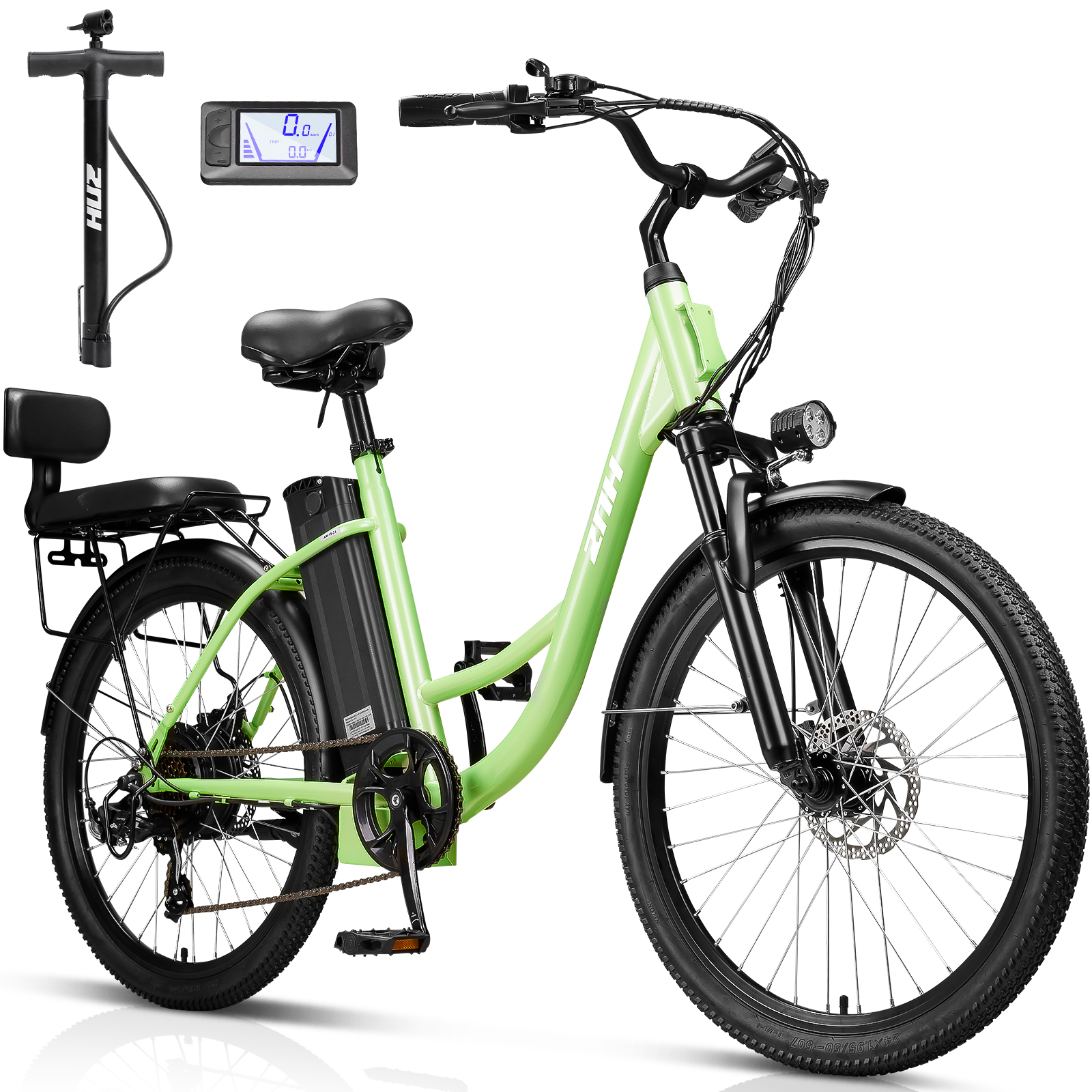ZNH-19,Electric Bike for Adults, 24inch Tires,750W,48V 13Ah Battery,20MPH, 50 Miles ,7-Speed