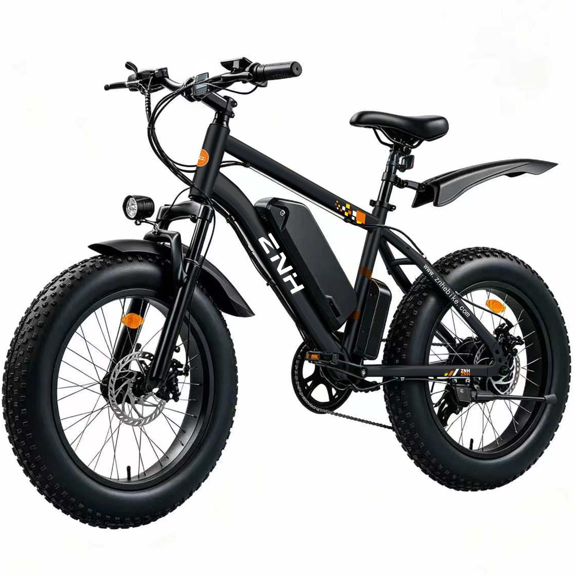 ZNH Peak 1000W Fat Tire Electric Bike for Teens & Adults, 20×4" All-Terrain Off-Road E-Bike, 48V 13Ah UL2849 Removable Battery, Max 20MPH Long Range 40+ Miles Mountain Ebike, Gray