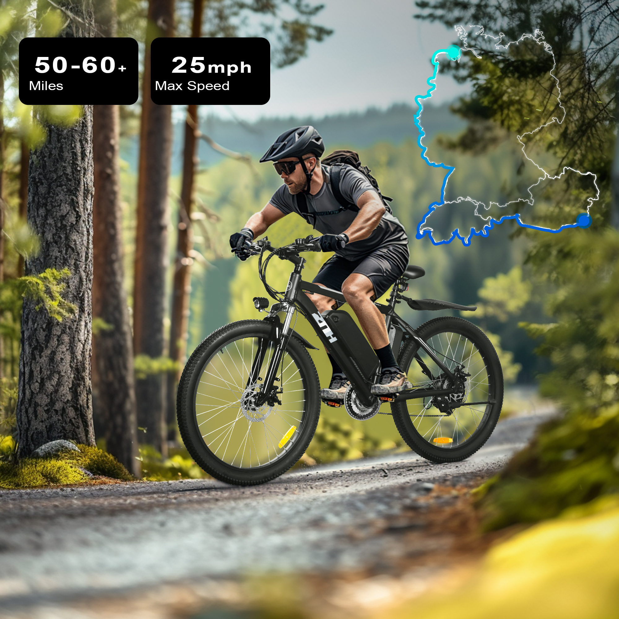 ZNH Z2 PRO Electric City Commuter Bike （Black）