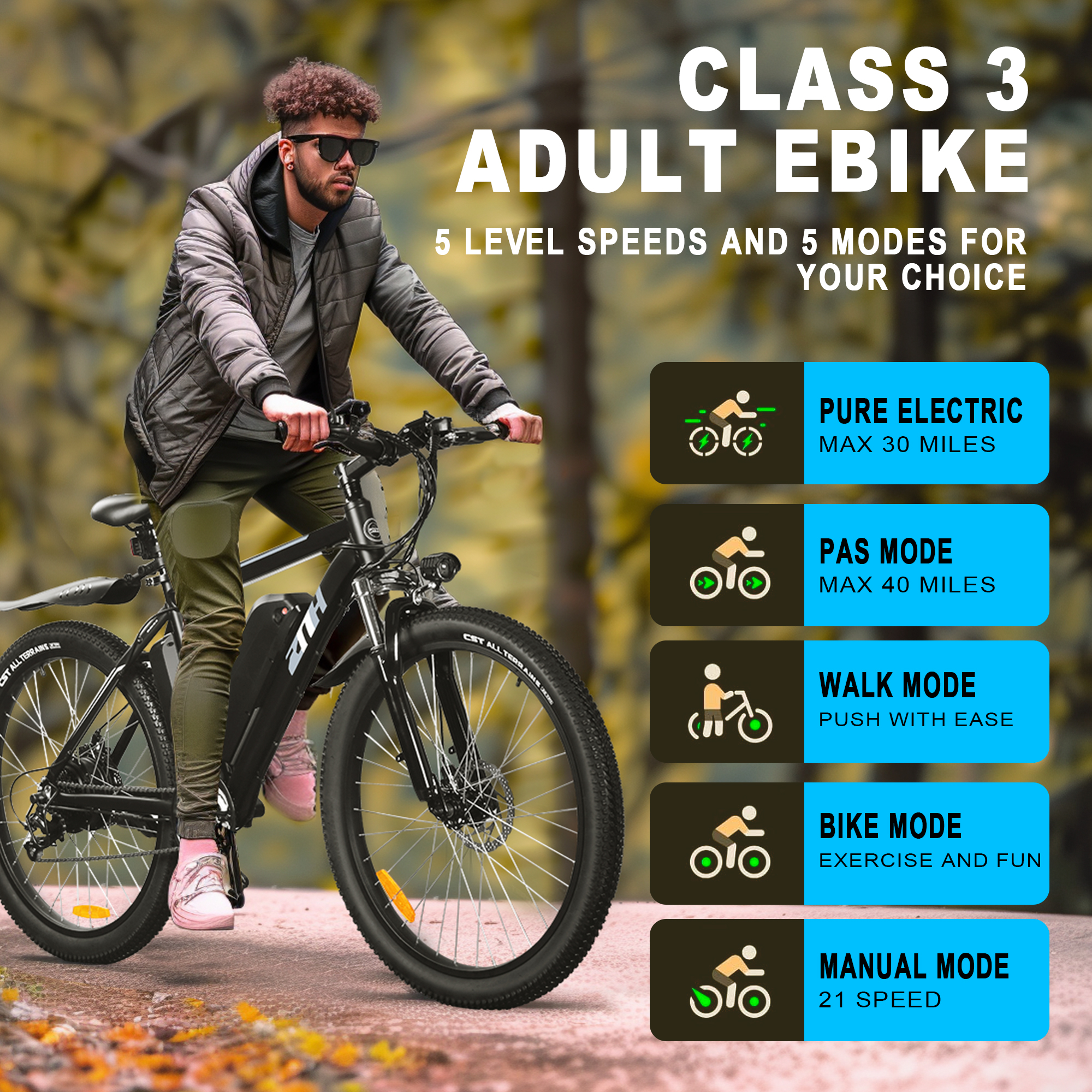 ZNH Z2 PRO Electric City Commuter Bike （Black）