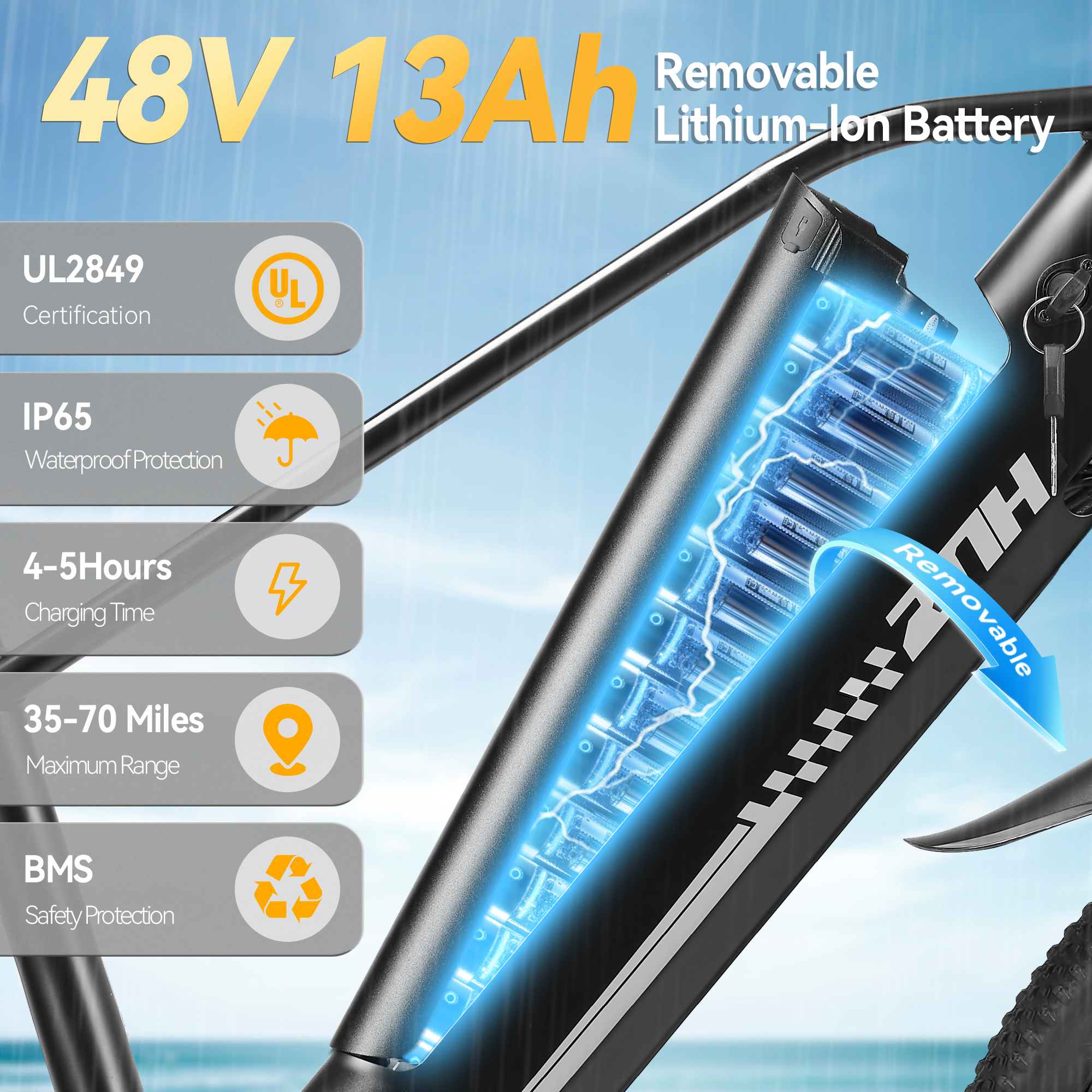 ZNH-15S Electric City Commuter Bike （Black）