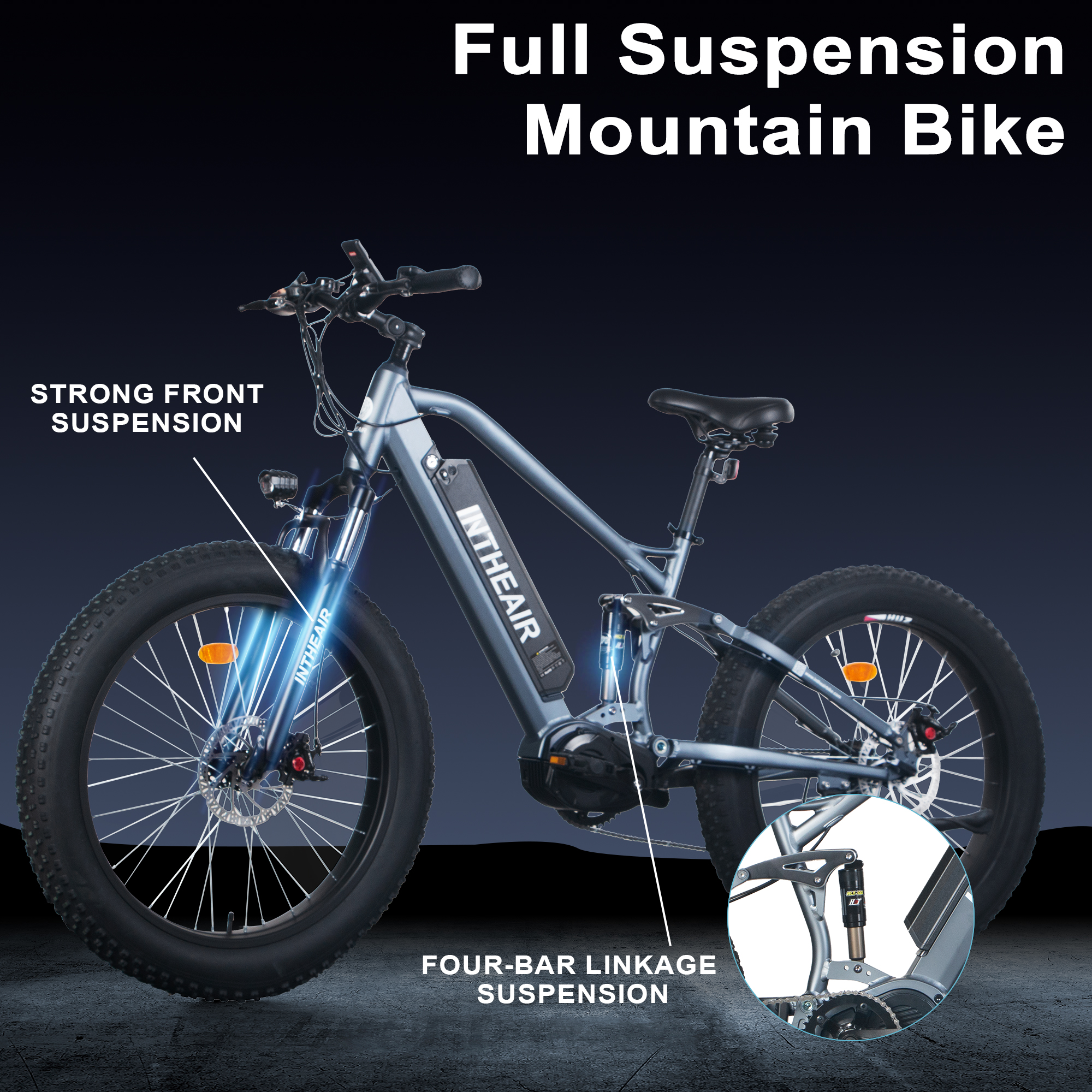 ZNH 099 Black Fat Tire Electric Mountain Bike for Beach 