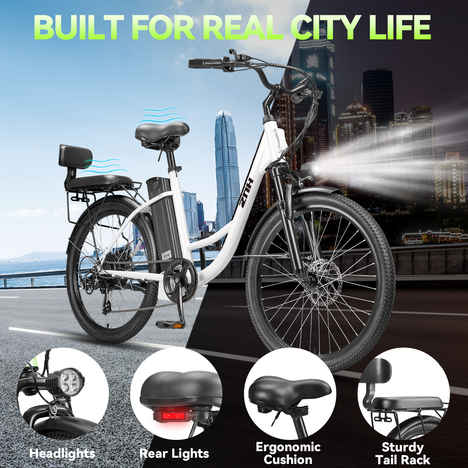 ZNH-19 24" Electric Bike for Adults 16+, 750W Motor Ebike with 48V 19.4Ah Battery, 20MPH Max Speed, UL2849 Certified, Recreational Use Only