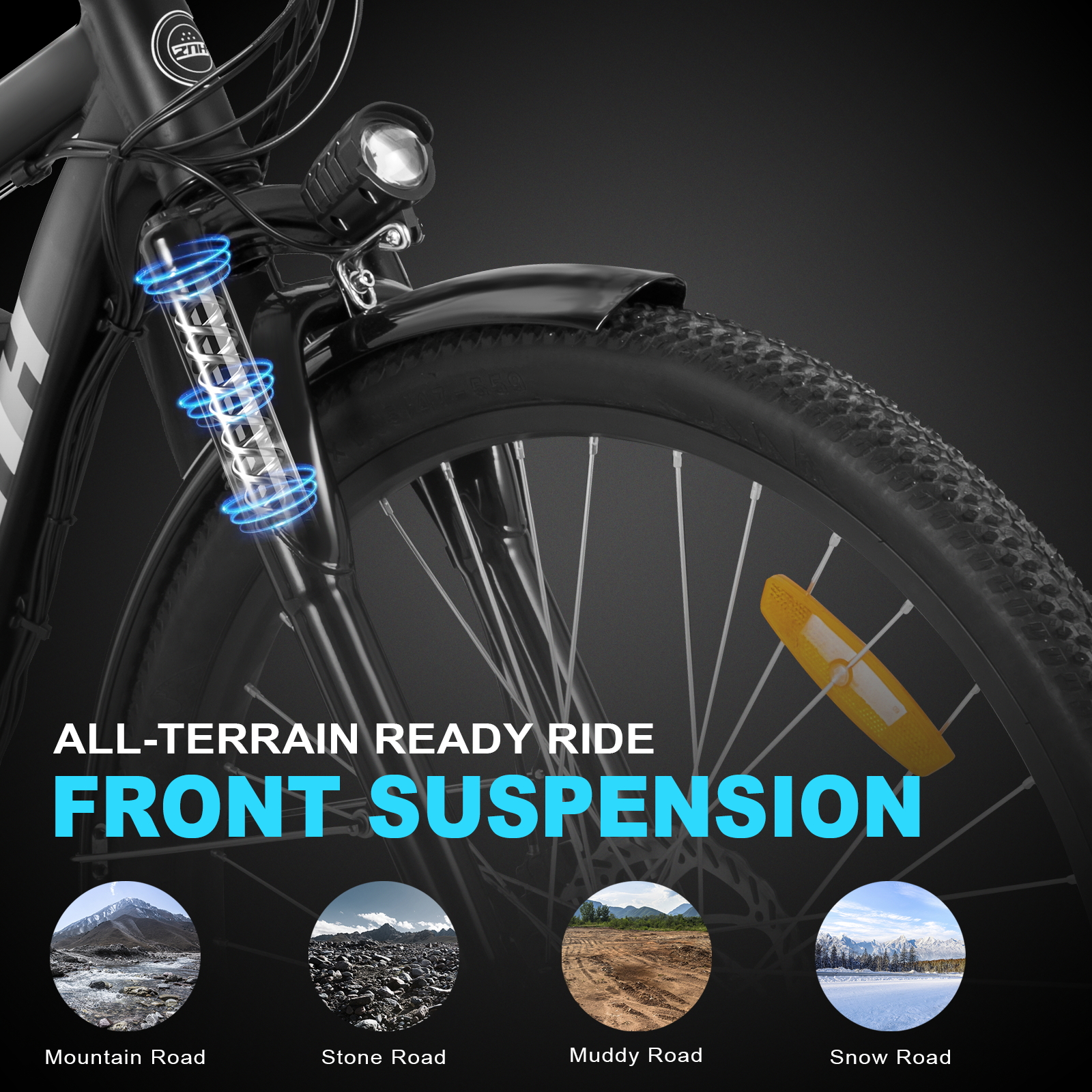 ZNH-02,500W 36V Electric Bike, 26 inch,Removable Battery,Up to 50Miles Range 20 MPH