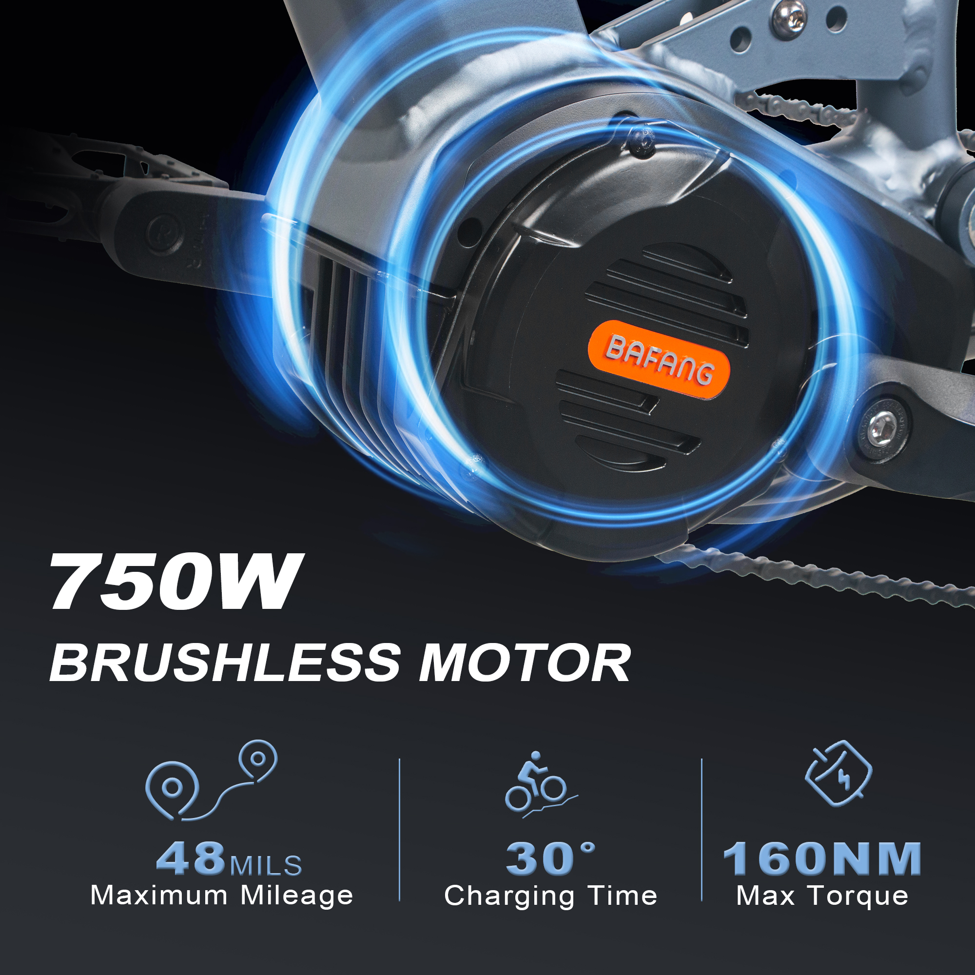 ZNH 099 Black Fat Tire Electric Mountain Bike for Beach 