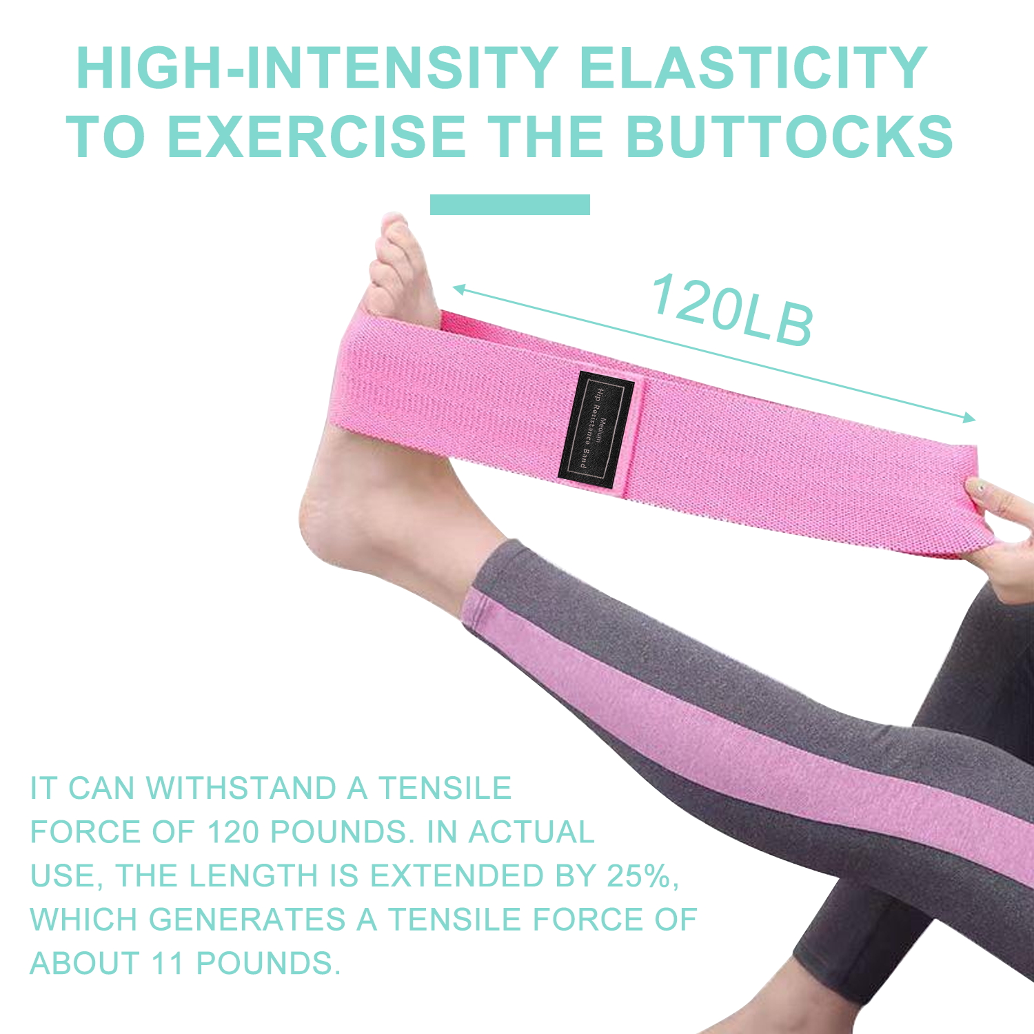 Non-Slip Resistance Bands for Legs & Glutes - 3 Level Elastic Workout Bands for Squats, Hip & Glute Training - Fitness Bands for Women