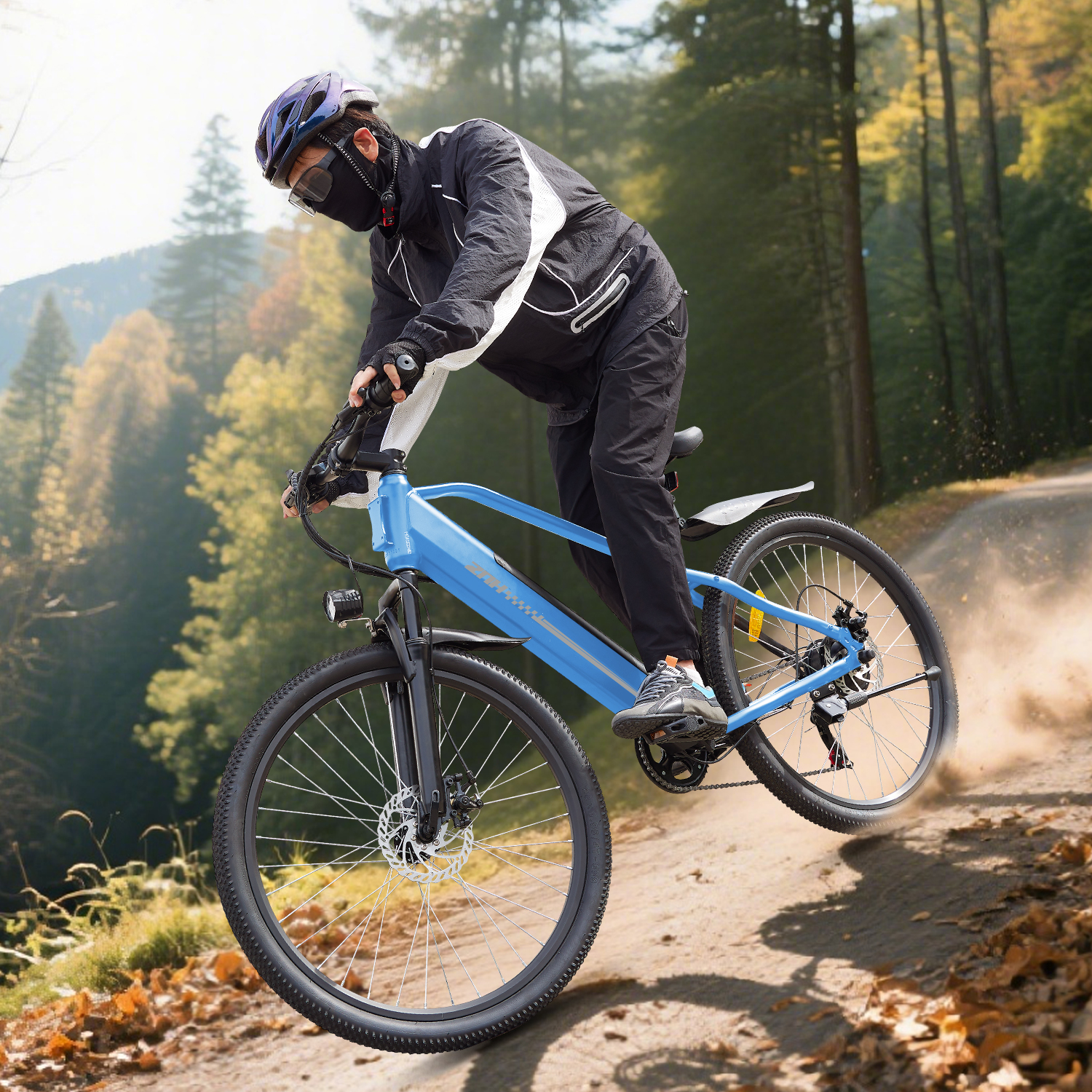 ZNH 26 Inch Off-Road Mountain Electric Bike for Adults 16+, 750W Brushless Motor Ebike, 48V 13Ah UL2849 Removable Battery, Max 20MPH, Shimano 7-Speed, Recreational Trail Use Only, Blue