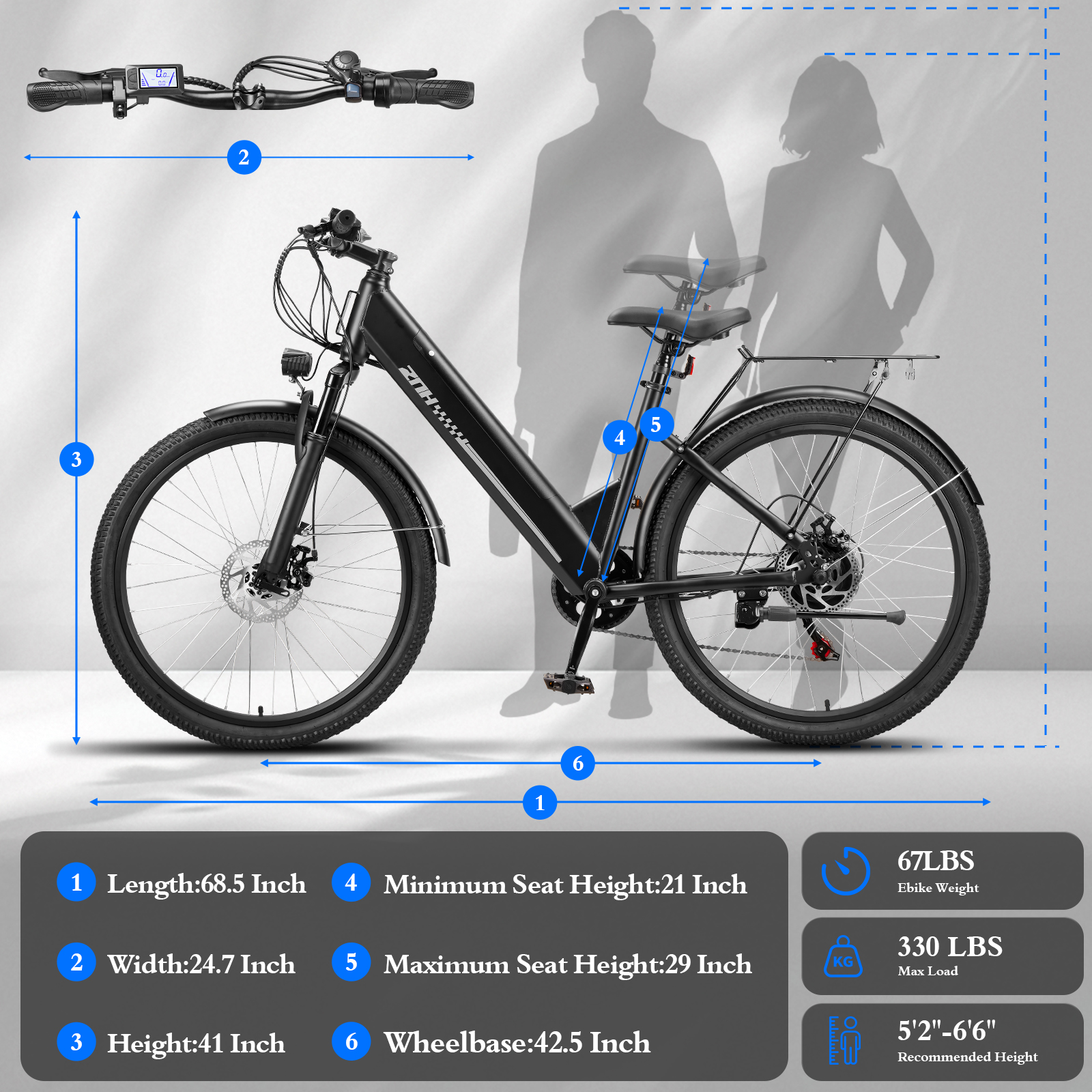 ZNH-17S，750W Peak Electric Bike for,26