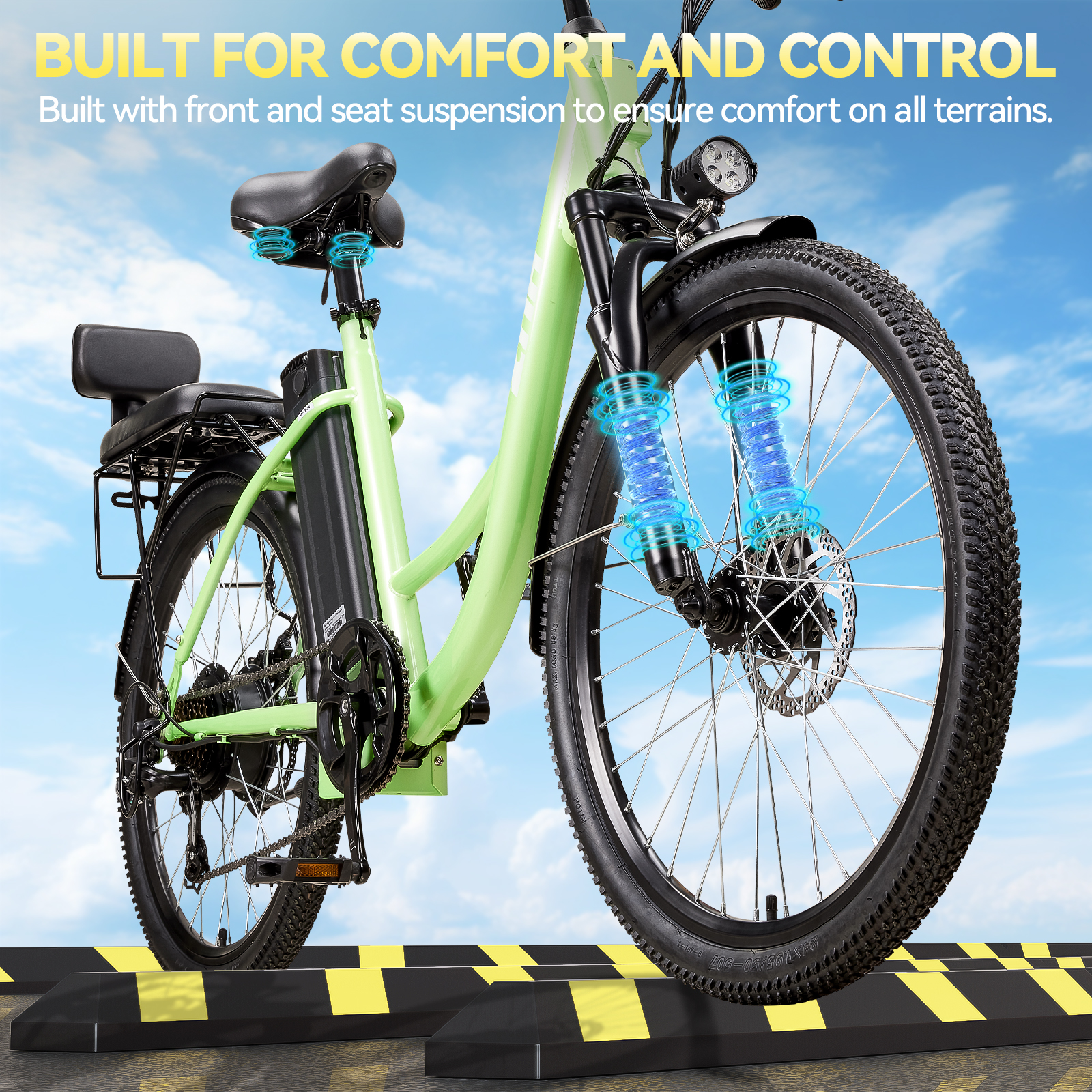 ZNH-19 Step-Thru Electric Bike for Adults, 24 Inch Commuter Ebike