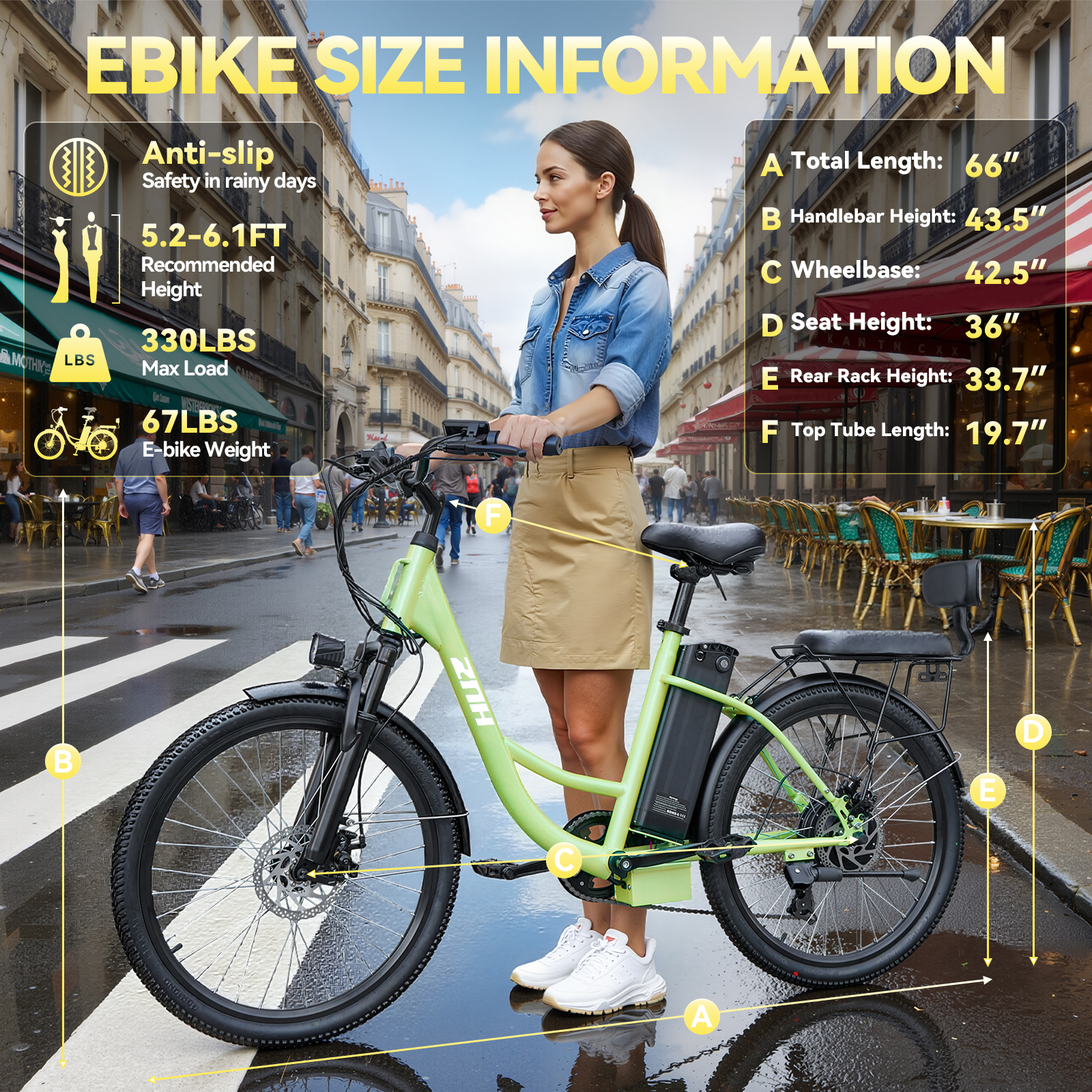 ZNH-19,Electric Bike for Adults, 24inch Tires,750W,48V 13Ah Battery,20MPH, 50 Miles ,7-Speed
