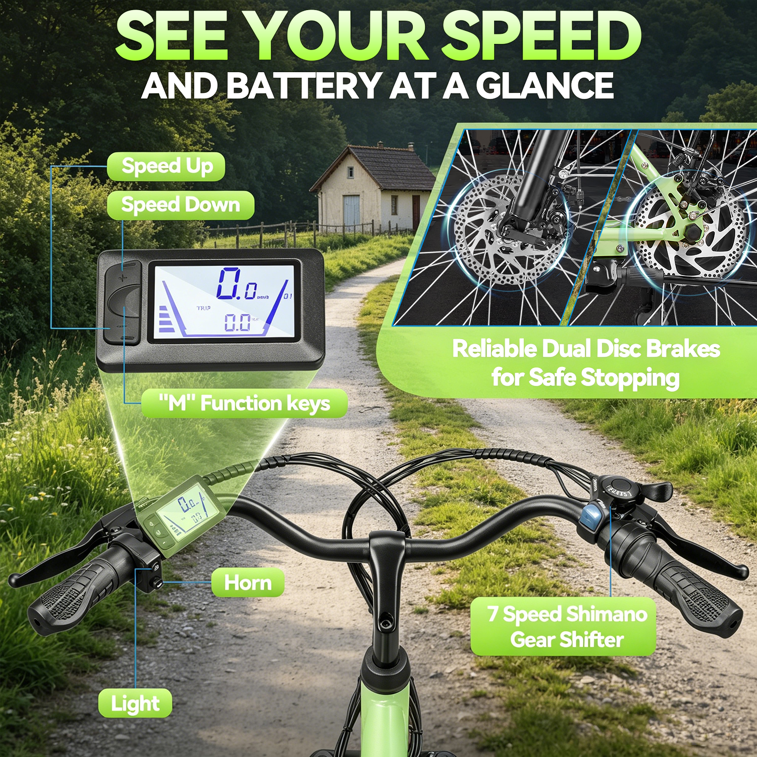 ZNH-19 24" Electric Bike for Adults 16+, 750W Motor Ebike with 48V 19.4Ah Battery, 20MPH Max Speed, UL2849 Certified, Recreational Use Only