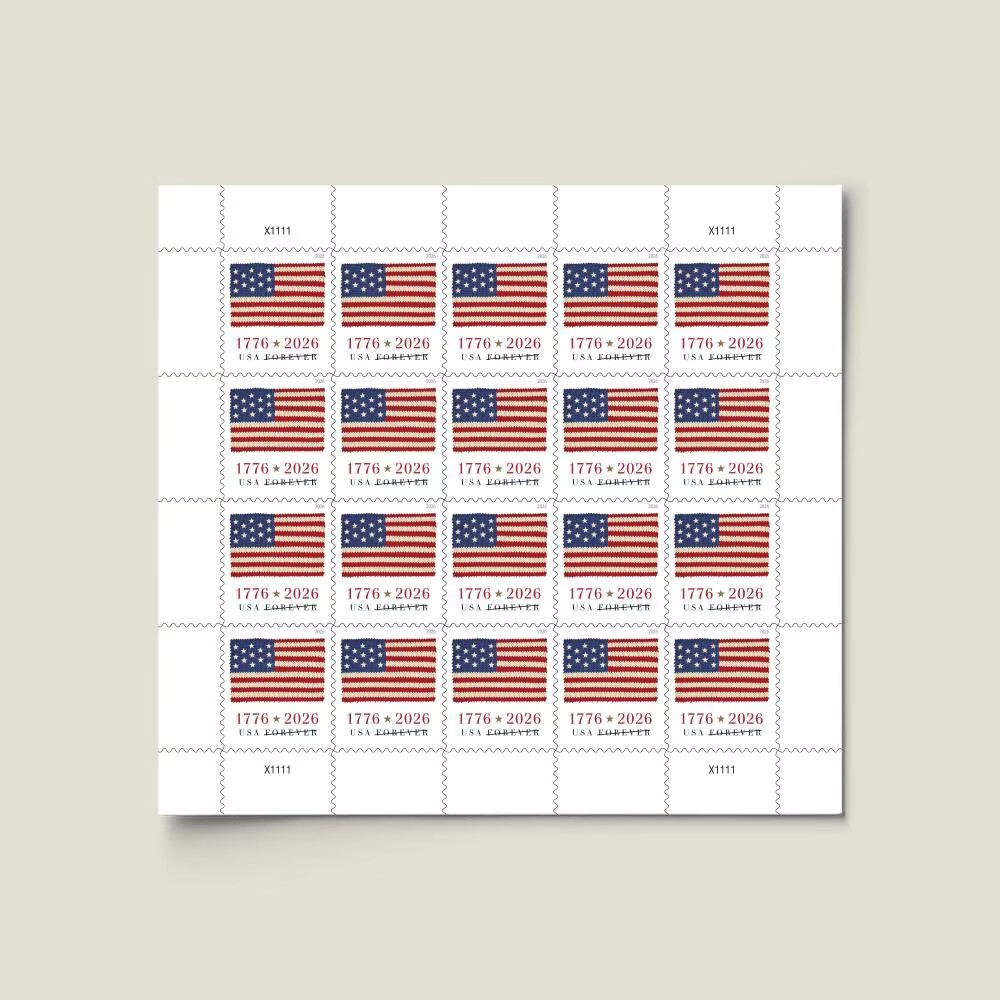 U,S, Flag 2026 Stamps, Sheet of 20
