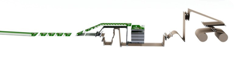 Roll To Sheet Flute Laminating Machine