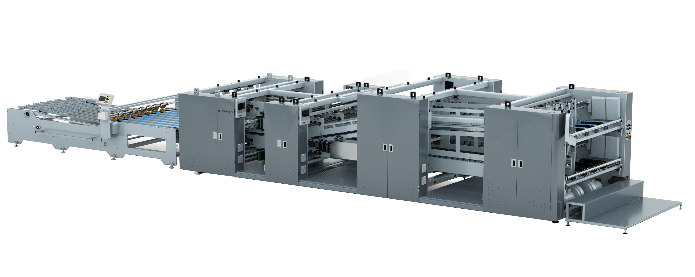 Automatic Double Pieces Folder Gluer Stitcher Machine