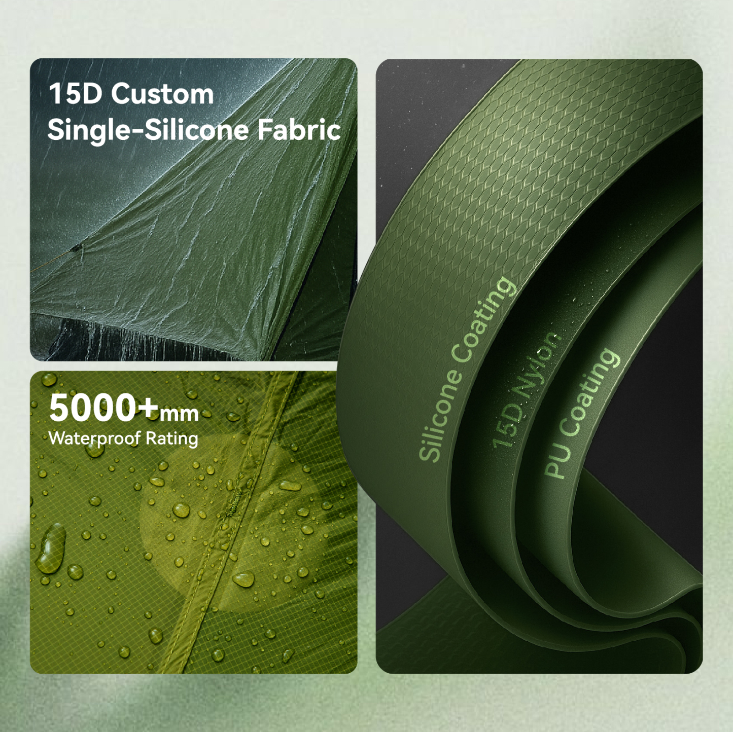 Night Cat Ultralight Tent 1 Person for Professional Backpacker Hiker 1.08KG Only Lanshan Backpacking Bivvy Ground Tent Heavy Rain Waterproof Trekking Pole Not Included