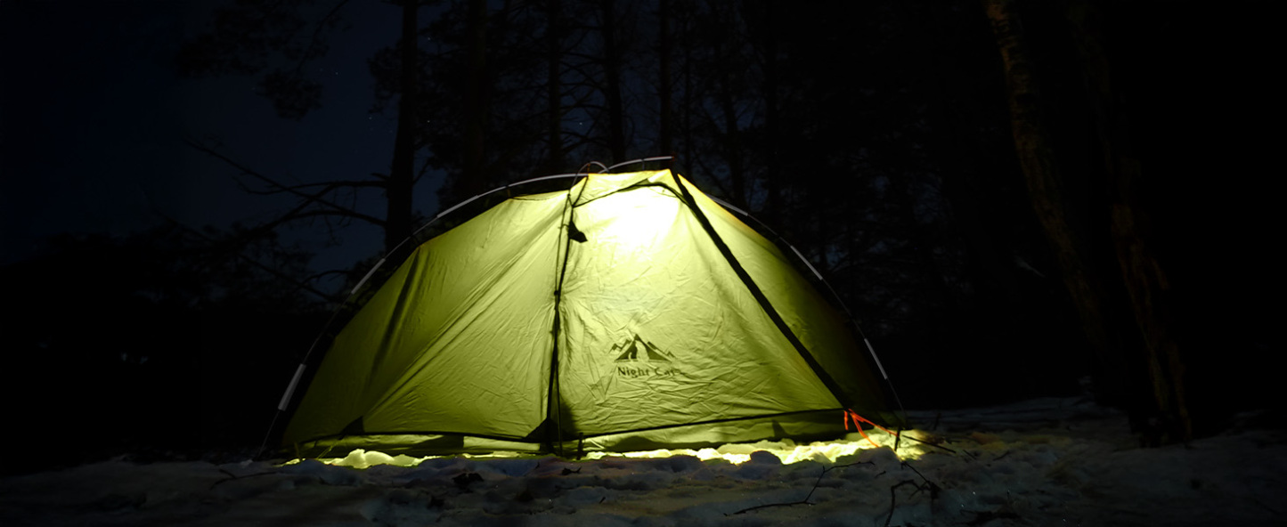 Night Cat Backpacking Tents 2 Persons Fast Setup Hiking Camp Tent with Foldable Pole Double Layers Two Doors Waterproof Lightweight Compact 7x4.4ft with Fiberglass Pole