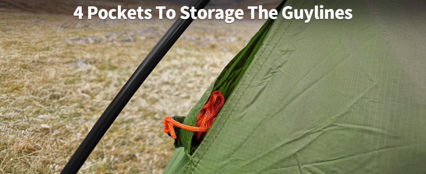 Night Cat Backpacking Tents 2 Persons Fast Setup Hiking Camp Tent with Foldable Pole Double Layers Two Doors Waterproof Lightweight Compact 7x4.4ft with Fiberglass Pole