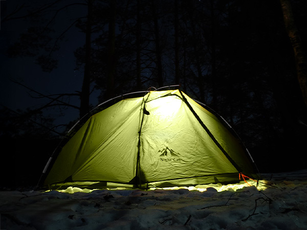 Night Cat Backpacking Tents 2 Persons Fast Setup Hiking Camp Tent with Foldable Pole Double Layers Two Doors Waterproof Lightweight Compact 7x4.4ft with Fiberglass Pole