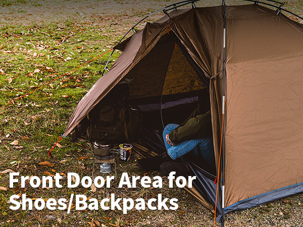 Night Cat Backpacking Tents 2 Persons Fast Setup Hiking Camp Tent with Foldable Pole Double Layers Two Doors Waterproof Lightweight Compact 7x4.4ft with Fiberglass Pole