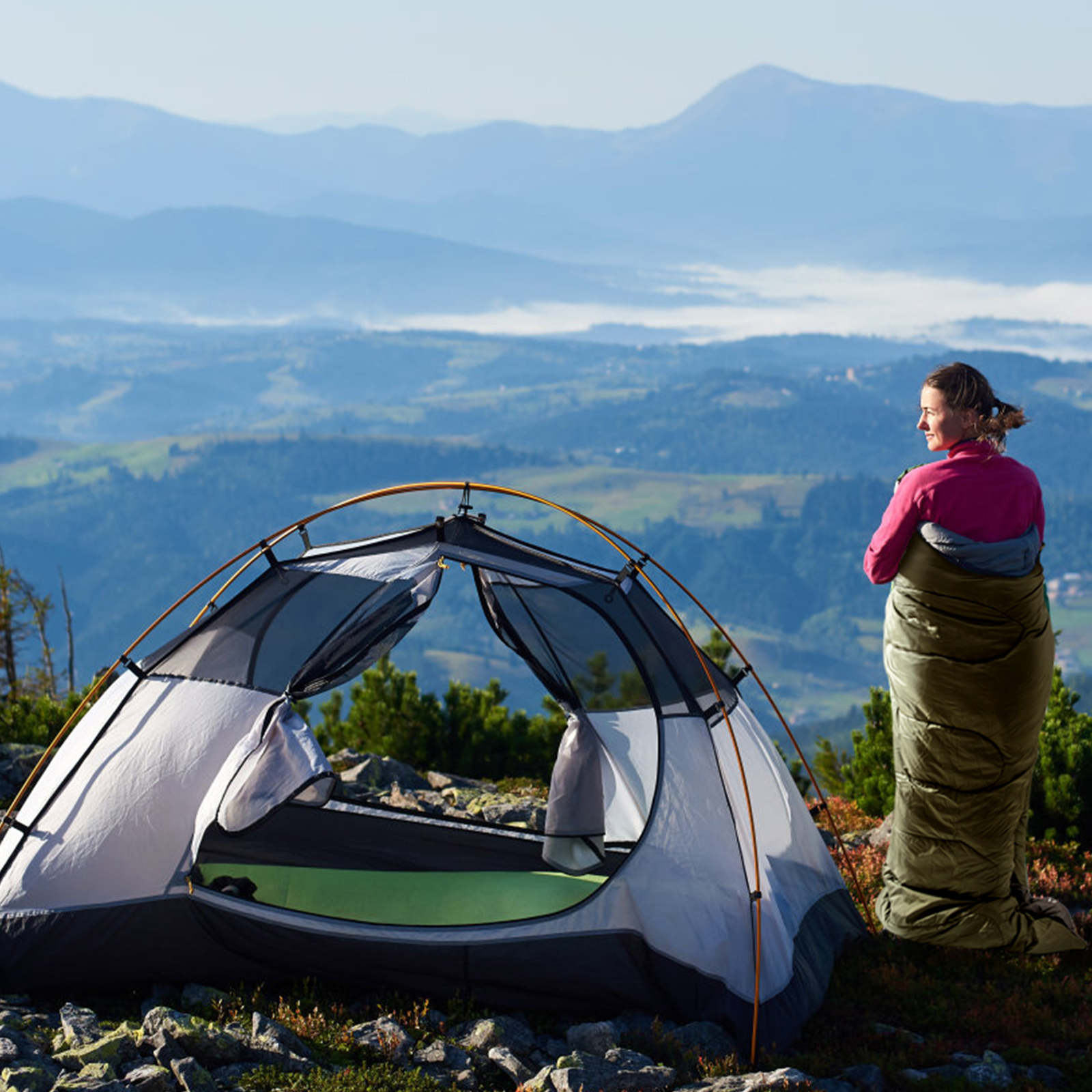 Couverture De Camping 4 En 1 Night Cat – Sac De Couchage 3 Saisons, Poncho, Oreiller Lombaire, Portable Et Léger - 5