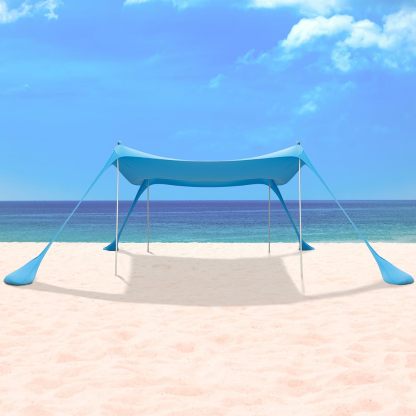 Night Cat Beach Tent Sun Protection Awning UPF 50+ UV Protection with 