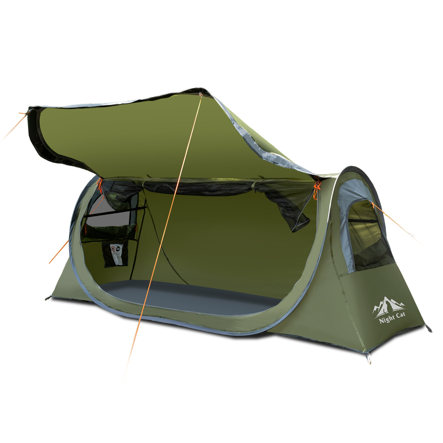 Night Cat Pop-up Camping Tent: 1 Person Tent Waterproof Instant Easy S