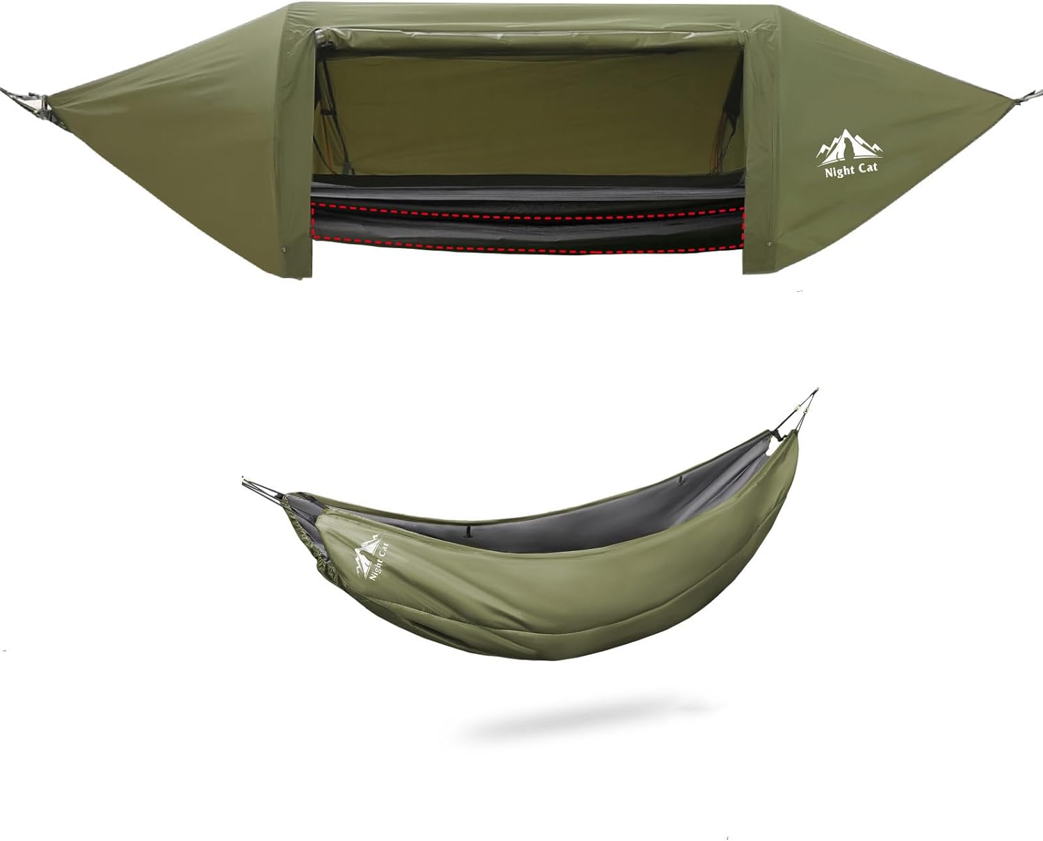 Night Cat 3 in 1 Hammock Tent with Hammock Underquilt for 1 Person Perfect Hammock Combo Set