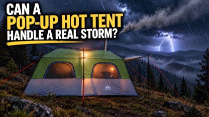 Night Cat 8-Persons Camping Tent: Large Waterproof Instant Cabin Hot Tent with Canopy and Stove Jack for Family Glamping