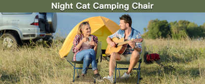 Night Cat Backpacking Chair Ultralight: Camping Chairs Foldable Portable Compact Supports 330 LBS Green