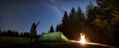 Night Cat 1 Person Tunnel Tent: Ultralight Backpacking Tent Waterproof for Camping Travel Wild
