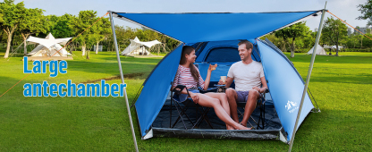 Night Cat Instant Popup Tents 2-3 Persons with Footprint Tarp Easy Setup Camping Tent with Rainfly Double Layers Waterproof Automatic Hydraulic Mechaism