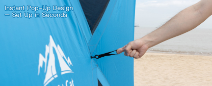 Night Cat Pop-up Beach Tent: 3 4 Persons Beach Shelter with Canopy and Footprint, UPF 50+ UV Protection Backyard Camping Outdoor Canopy Poles Not Included