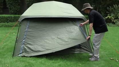 Night Cat Blackout Cabin Tent: 4 Person Pop Up Camping Tent with Vestibule & Rainfly Waterproof Instant Easy Setup Family Tent