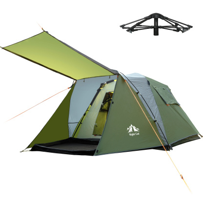 Night Cat Cabin Tent: 3-Person Pop Up with Vestibule