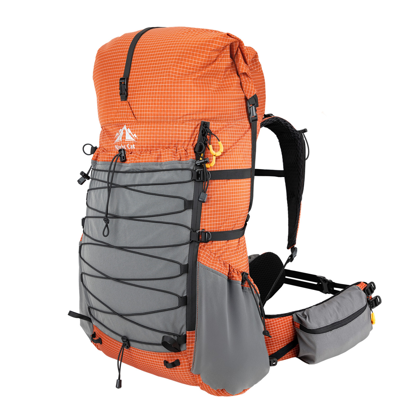 Night Cat Internal-frame Hiking Backpack: 70L Lightweight Travel Backpack with Rain Cover for Men Women Hiking Camping Backpacking Black