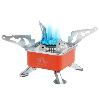 Night Cat Backpacking Stove Portable: Camping Gas Stove Foldable Mini Collapsible