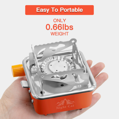 Night Cat Backpacking Stove Portable: Camping Gas Stove Foldable Mini Collapsible