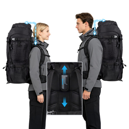 Night Cat Tactical Backpack 70L Durable: Zipper Withstands 5000+ Openings