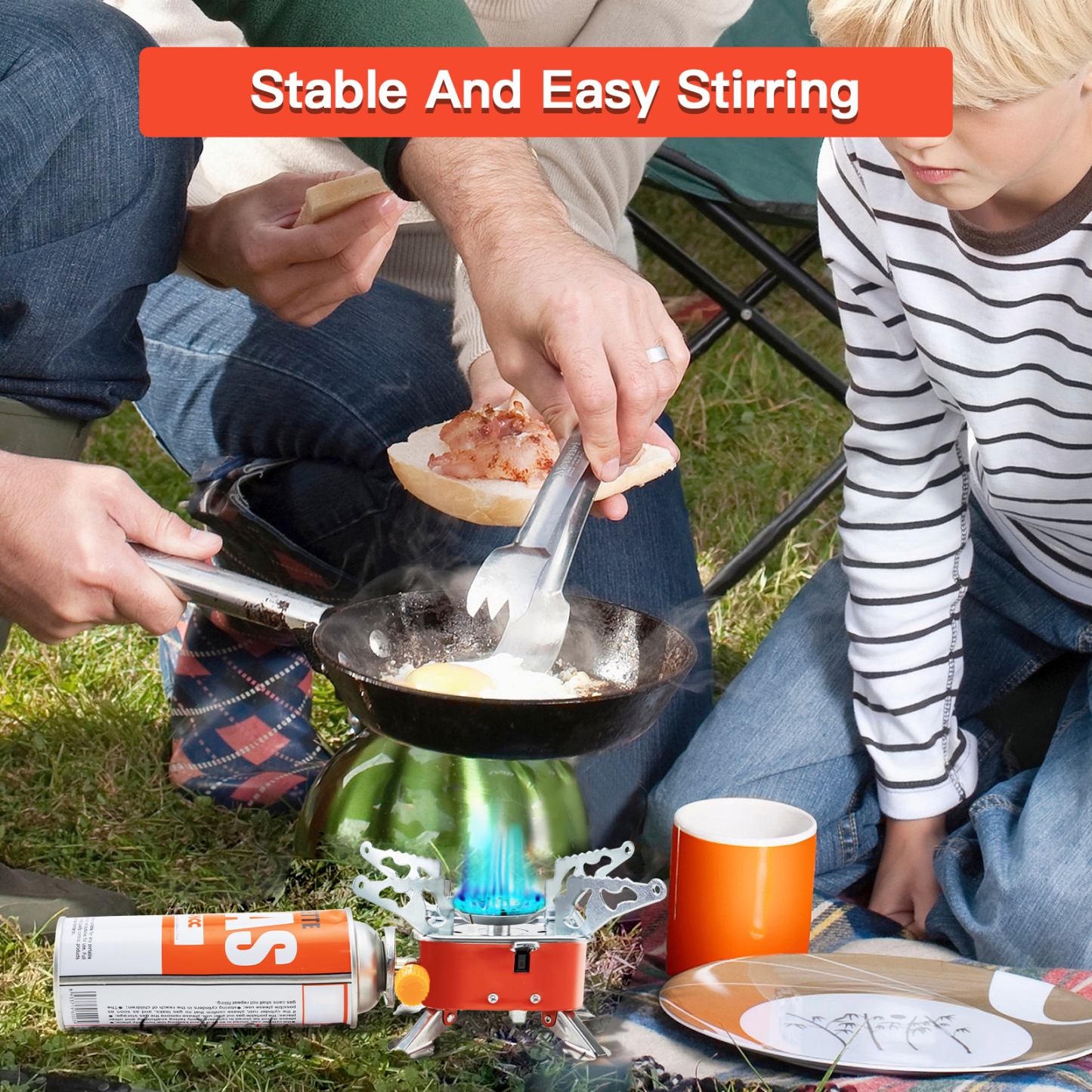 Night Cat Backpacking Stove Portable: Camping Gas Stove Foldable Mini Collapsible