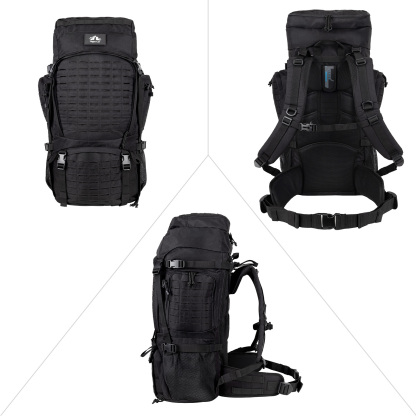 Night Cat Tactical Backpack 70L Durable: Zipper Withstands 5000+ Openings