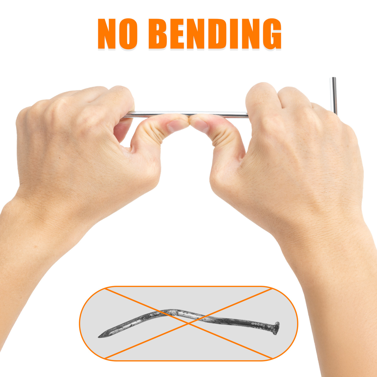 Night Cat Tent Stakes Pegs: 10 Pack Heavy Duty Metal Tent pegs with 2 Meters of Orange Windbreak Ropes*4 for Outdoor Camping Tent