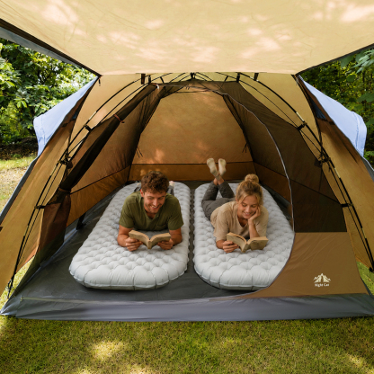Night Cat Camping Tent 2 3 Persons with Porch Family Backpacking Tent Double Layers Waterproof Easy Clip Setup 7x6x4.3ft Porch Pole Not Inlcuded
