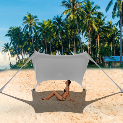 Night Cat Beach Shade Tent UV Protection with Sandbag Anchors