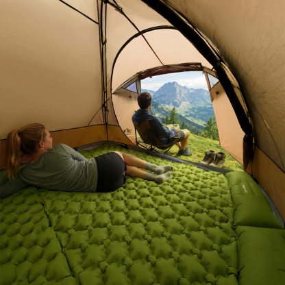 Night Cat Camping Tent 2 3 Persons with Porch Family Backpacking Tent Double Layers Waterproof Easy Clip Setup 7x6x4.3ft Porch Pole Not Inlcuded